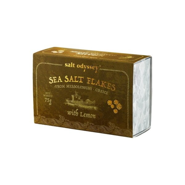 Νιφάδες Θαλασσινού Αλατιού Με Λεμόνι 75gr Salt Odyssey