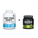 Biotech USA 100% Pure Whey Chocolate 2kg & 100% Micronized Creatine Monohydrate Unflavored 300gr (1+1)