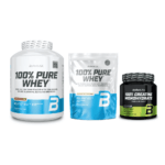 Biotech USA Τριπλό Fitness Pack (Pure Whey Σοκολάτα 2kg, Pure Whey Bourbon Vanilla 900g, Micronized Creatine 300g)