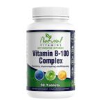 Natural Vitamins Vitamin B Complex Βιταμίνη για Ενέργεια, Ενίσχυση του Ανοσοποιητικού & το Νευρικό Σύστημα 100mg 50 Ταμπλέτες