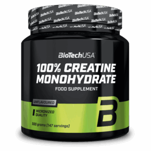 Biotech USA 100% Micronized Creatine Monohydrate Unflavored 500gr & Δώρο Shaker Wave Black 600ml
