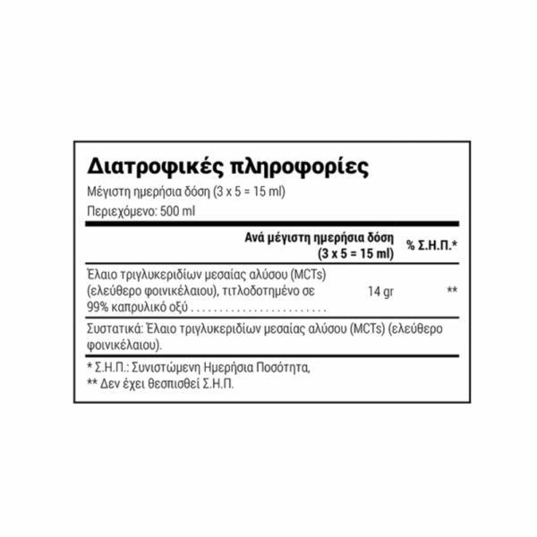 Natural Doctor Keto Mct C8 Oil 2x500ml (2 Τεμάχια) - Image 2