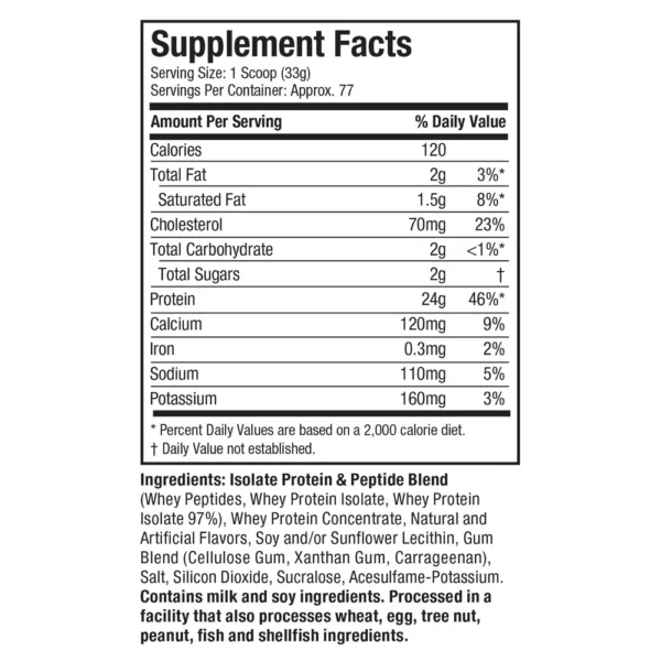 MuscleTech Nitro Tech 100% Whey Gold Πρωτεΐνη Ορού Γάλακτος Χωρίς Γλουτένη με Γεύση French Vanilla Cream 2.27kg - Image 2