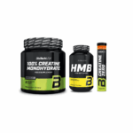 Strength & Power Boost Set (Biotech USA 100% Micronized Creatine Monohydrate 500g, Creatine Zero Πορτοκάλι 18 Αναβράζοντα, HMB 150 caps)