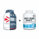 Dymatize ISO 100 Hydrolyzed Πρωτεΐνη Ορού Γάλακτος Φράουλα 2.264gr & Biotech USA 100% Pure Whey Πρωτεΐνη Ορού Γάλακτος Bourbon Vanilla 2.27kg (1+1)