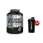 Biotech USA Iso Whey Platinum Πρωτεΐνη Ορού Γάλακτος με Κρεατίνη Χωρίς Γλουτένη με Γεύση Pistachio 1.816gr & Δώρο Shaker Wave Black 600ml