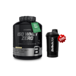 Biotech USA Iso Whey Zero Black Πρωτεΐνη Ορού Γάλακτος με Κρεατίνη Χωρίς Γλουτένη & Λακτόζη με Γεύση Βανίλια 1.816gr & Δώρο Shaker Wave Black 600ml
