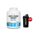 Biotech USA 100% Pure Whey Πρωτεΐνη Ορού Γάλακτος Χωρίς Γλουτένη Unflavoured 2.27kg & Δώρο Shaker Wave Black 600ml