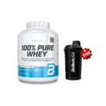 Biotech USA 100% Pure Whey Πρωτεΐνη Ορού Γάλακτος Χωρίς Γλουτένη με Γεύση Bourbon Vanilla 2.27kg & Δώρο Shaker Wave Black 600ml