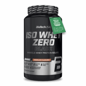 Biotech USA Iso Whey Zero Black Lactose Redused Πρωτεΐνη Ορού Γάλακτος με Κρεατίνη Χωρίς Γλουτένη με Γεύση Σοκολάτα 908gr & Δώρο Shaker Wave Black 600ml