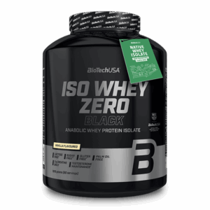 Biotech USA Iso Whey Zero Black Πρωτεΐνη Ορού Γάλακτος με Κρεατίνη Χωρίς Γλουτένη & Λακτόζη με Γεύση Βανίλια 908gr & Δώρο Shaker Wave Black 600ml