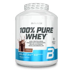 Biotech USA 100% Pure Whey Πρωτεΐνη Ορού Γάλακτος Χωρίς Γλουτένη με Γεύση Σοκολάτα 2kg & Δώρο Shaker Wave Black 600ml