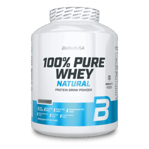 Biotech USA 100% Pure Whey Πρωτεΐνη Ορού Γάλακτος Χωρίς Γλουτένη Unflavoured 2kg & Δώρο Shaker Wave Black 600ml